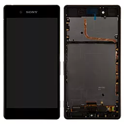 Дисплей Sony Xperia Z3 Plus, Xperia Z3 Plus Dual, Xperia Z4 (E6533, E6553, SO-03G, 402SO) с тачскрином и рамкой, оригинал, Black