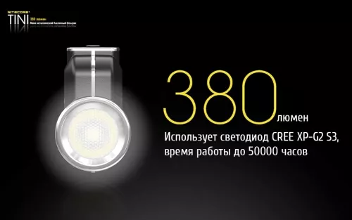 Фонарик аккумуляторный Nitecore TINI (Cree XP-G2 S3 LED) Gray - фото 12