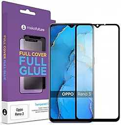 Защитное стекло MAKE Full Cover Full Glue Oppo Reno 3 Black (MGFOPR3)