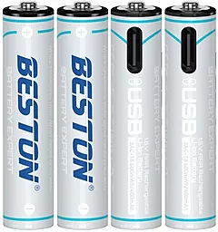 Аккумулятор Beston AAA / HR03 400mah Li-ion USB Type-C 4 шт (AA620272)
