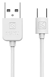 Кабель iKaku ChangSu series USB-A - micro USB 12w 2.4a 1м cable White (YT-iK / CS-MW) - фото Кабель iKaku ChangSu series USB-A - micro USB 12w 2.4a 1м cable White (YT-iK / CS-MW)