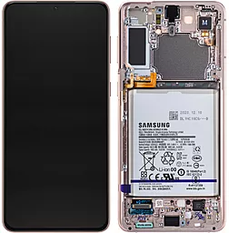Дисплей Samsung Galaxy S21 Plus G996 с тачскрином и рамкой, сервисный оригинал, Violet