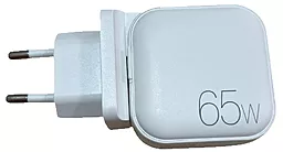 Сетевое зарядное устройство WK Design GaN Charger 65W White (WP-U113-WH) - миниатюра 2