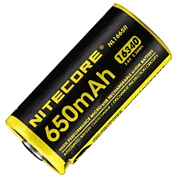 Акумулятор Li-Ion RCR123A Nitecore NL1665R 3.6V (650mAh, USB), захищений
