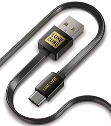 USB Кабель Luxe Cube Flat USB Type-C Cable Black