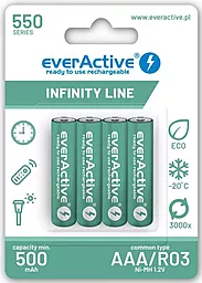 Аккумулятор everActive AAA / HR03 550mAh NiMH BL TipTop - фото Аккумулятор everActive AAA / HR03 550mAh NiMH BL TipTop