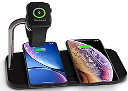 Беспроводная док-станция Zens 3-in-1 10w wireless charger black (ZEDC05B/00) - фото Беспроводная док-станция Zens 3-in-1 10w wireless charger black (ZEDC05B/00)
