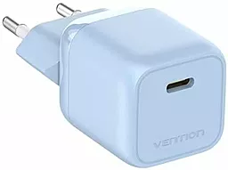 Мережевий зарядний пристрій Vention USB-C GAN 30w PD Fast Charger Blue (FAKL0-EU)