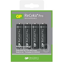 Аккумулятор GP AA ReCyko+Pro Professional 2000 mAh 4шт (210AAHCBE-2GBE4)