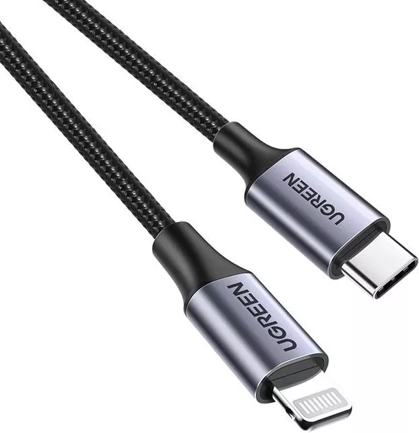 Кабель Ugreen US304 MFI USB Type-C - Lightning 36w 3a 1м PD сable Black (60759) - фото 3