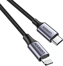 Кабель Ugreen US304 MFI USB Type-C - Lightning 36w 3a 1м PD сable Black (60759) - миниатюра 3 Кабель Ugreen US304 MFI USB Type-C - Lightning 36w 3a 1м PD сable Black (60759) - миниатюра 3