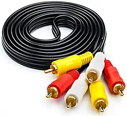 Видеокабель 3RCA to 3RCA 3.0m, 7.5m Atcom (13275) Atcom - миниатюра 4 Видеокабель 3RCA to 3RCA 3.0m, 7.5m Atcom (13275) Atcom - миниатюра 4