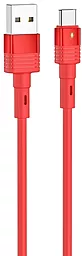 Кабель Hoco U82 Cool Grace Silicone USB-A - Type-C 15w 3a 1м cable Red
