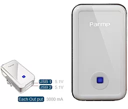 Сетевое зарядное устройство Parmp Dual Usb Home Charger (DUC-0178210W) для iPhone 5 - миниатюра 2