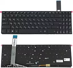 Клавиатура для ноутбука Asus X570 series с подсветкой клавиш без рамки Original Black