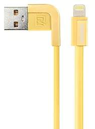 Кабель Remax Cheynn USB-A - Lightning 12w 2.4a 1м cable Gold (RC-052i) - фото Кабель Remax Cheynn USB-A - Lightning 12w 2.4a 1м cable Gold (RC-052i)
