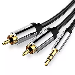 Аудио кабель Vention AUX mini Jack 3.5 мм - 2xRCA M/M 8м cable black (BCFBK) - фото Аудио кабель Vention AUX mini Jack 3.5 мм - 2xRCA M/M 8м cable black (BCFBK)