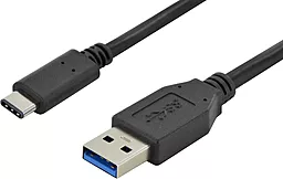 Кабель USB PowerPlant 3.0 Type-C – USB 1м Black (CA910816)