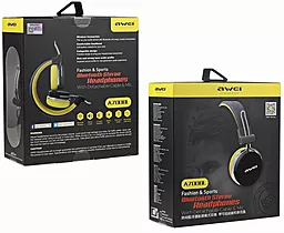 Навушники Awei A700BL Black-Yellow - мініатюра 2