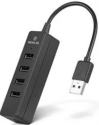 USB хаб (концентратор) REAL-EL HQ-154 (EL123110007) Black