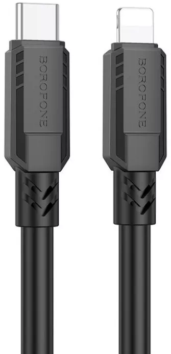Кабель Borofone BX81 Goodway USB Type-C - Lightning 20w 3a 1м PD сable Black - фото 1