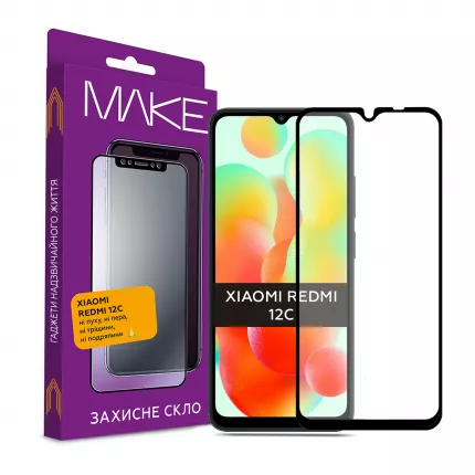 Захисне скло MAKE для Xiaomi Redmi 12C (MGF-XR12C) - фото 1