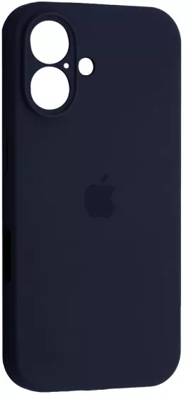 Чехол Silicone Case Full Camera для Apple iPhone 16 Midnight Blue - фото 1
