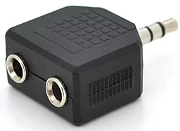 Аудіо розгалужувач Voltronic AUX mini Jack 3.5мм M/2xF black (YT-SA-3.5(M) / 2*3.5(F)