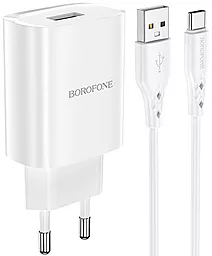 Сетевое зарядное устройство Borofone BN1 Innovative + USB Type-C cable white