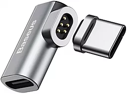 Адаптер-переходник Baseus mini Magnetic Type-C Silver (CATCX-0G) - фото Адаптер-переходник Baseus mini Magnetic Type-C Silver (CATCX-0G)