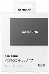 Накопичувач SSD Samsung Portable T7 500 GB (MU-PC500T/WW) Titan Gray - мініатюра 8