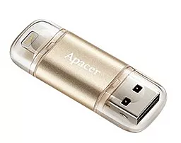 Флешка Apacer AH190 Lightning Dual USB 3.1 16GB Gold (AP16GAH190C-1)