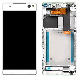 Дисплей Sony Xperia C5 Ultra (E5506, E5533, E5553, E5563) з тачскріном і рамкою, оригінал, White