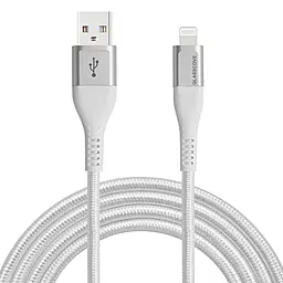 Кабель Glasscove USB-A - Lightning 12w 2.4a 1м cable white (GB-AL12WH) - фото Кабель Glasscove USB-A - Lightning 12w 2.4a 1м cable white (GB-AL12WH)