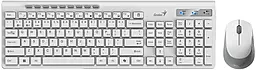 Комплект (клавіатура+мишка) Genius SlimStar 8230 Wireless White (31340015423) - фото Комплект (клавіатура+мишка) Genius SlimStar 8230 Wireless White (31340015423)