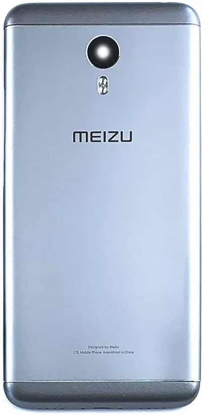 Задняя крышка корпуса Meizu M3 Note M681h со стеклом камеры, Original Gray - фото 1