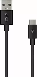 Кабель USB Piko CB-UT12 Type-C Cable Black (1283126493850)