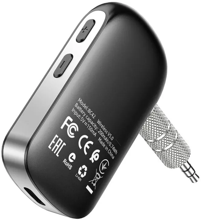 Bluetooth адаптер Borofone BC42 Car AUX BT Receiver Black - фото 5