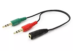 Аудио разветвитель Cablexpert mini Jack 3.5mm 2xM/F black (CCA-418) - миниатюра 2