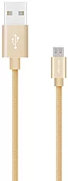 Кабель Jellico GS-10 USB-A - micro USB 15w 3a 1м cable Gold - фото Кабель Jellico GS-10 USB-A - micro USB 15w 3a 1м cable Gold