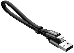 Кабель USB Baseus Nimble Portable 0.23M Lightning Cable Black (CALMBJ-B01) - миниатюра 2