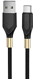 Кабель Borofone BX92 Advantage USB-A - Type-C 15w 3a 1м cable Black - фото Кабель Borofone BX92 Advantage USB-A - Type-C 15w 3a 1м cable Black