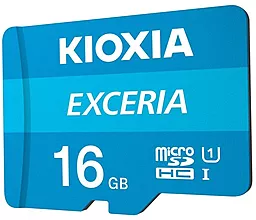 Карта пам'яті Kioxia microSDHC 16GB Exceria Class 10 UHS-I U1 + SD-адаптер (LMEX1L016GG2) - мініатюра 3