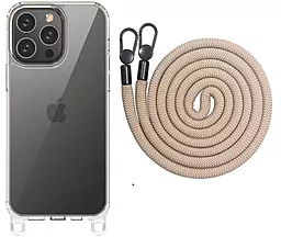 {"ru": "Чехол", "uk": "Чохол"} Epik Clear Case with Strap для Apple iPhone 12 Pro Max Clay
