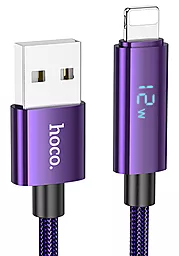 Кабель Hoco U125 Benefit USB-A - Lightning 12w 2.4a 1.2м cable purple - фото Кабель Hoco U125 Benefit USB-A - Lightning 12w 2.4a 1.2м cable purple
