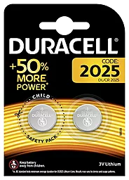 Батарейки Duracell CR2025 (DL2025) 2шт 3 V