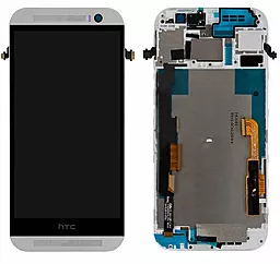 Дисплей HTC One M8 (M8x, 831C) з тачскріном і рамкою, White