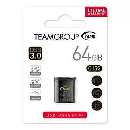 Флешка Team 64GB C152 Black USB3.0 (TC152364GB01) - миниатюра 2