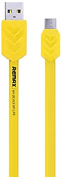 Кабель Remax FISHBONE USB-A - Lightning 12w 2.4a 1м cable Yellow