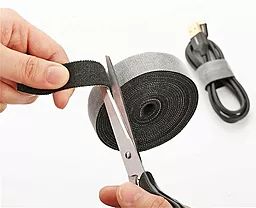 Органайзер для кабелей Ugreen LP124 Cable Tie Band 5m 20mm Black (40356) - миниатюра 4